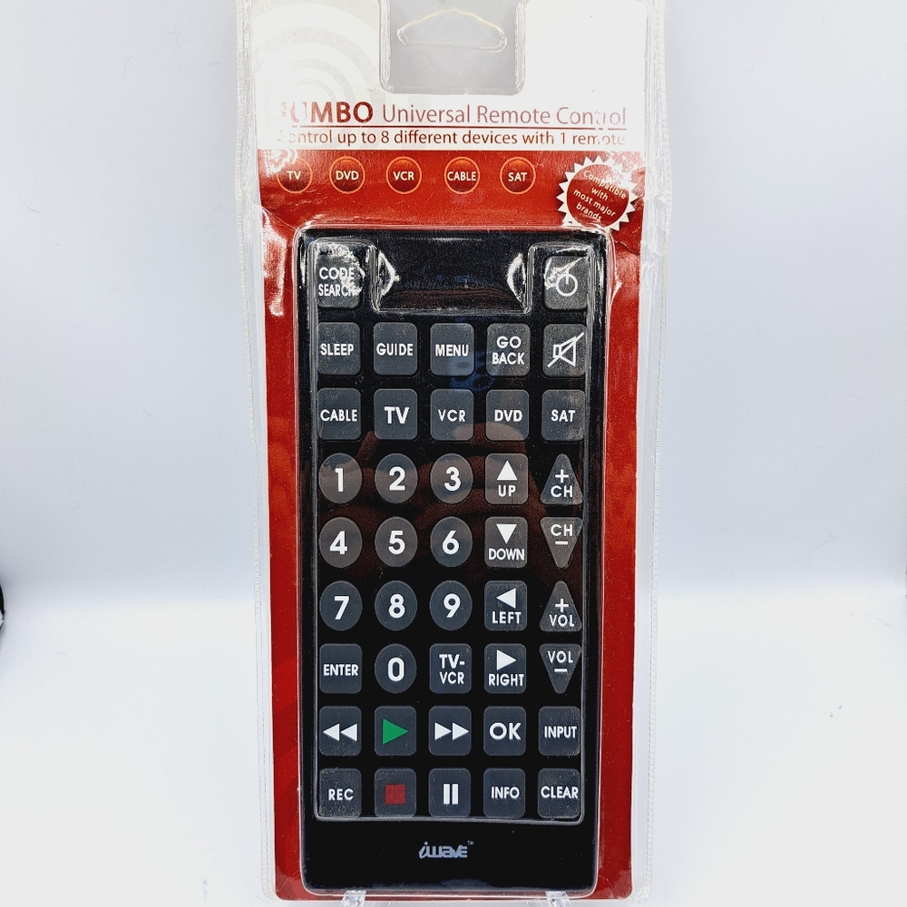 JUMBO Universal Remote Control For 8 Devices